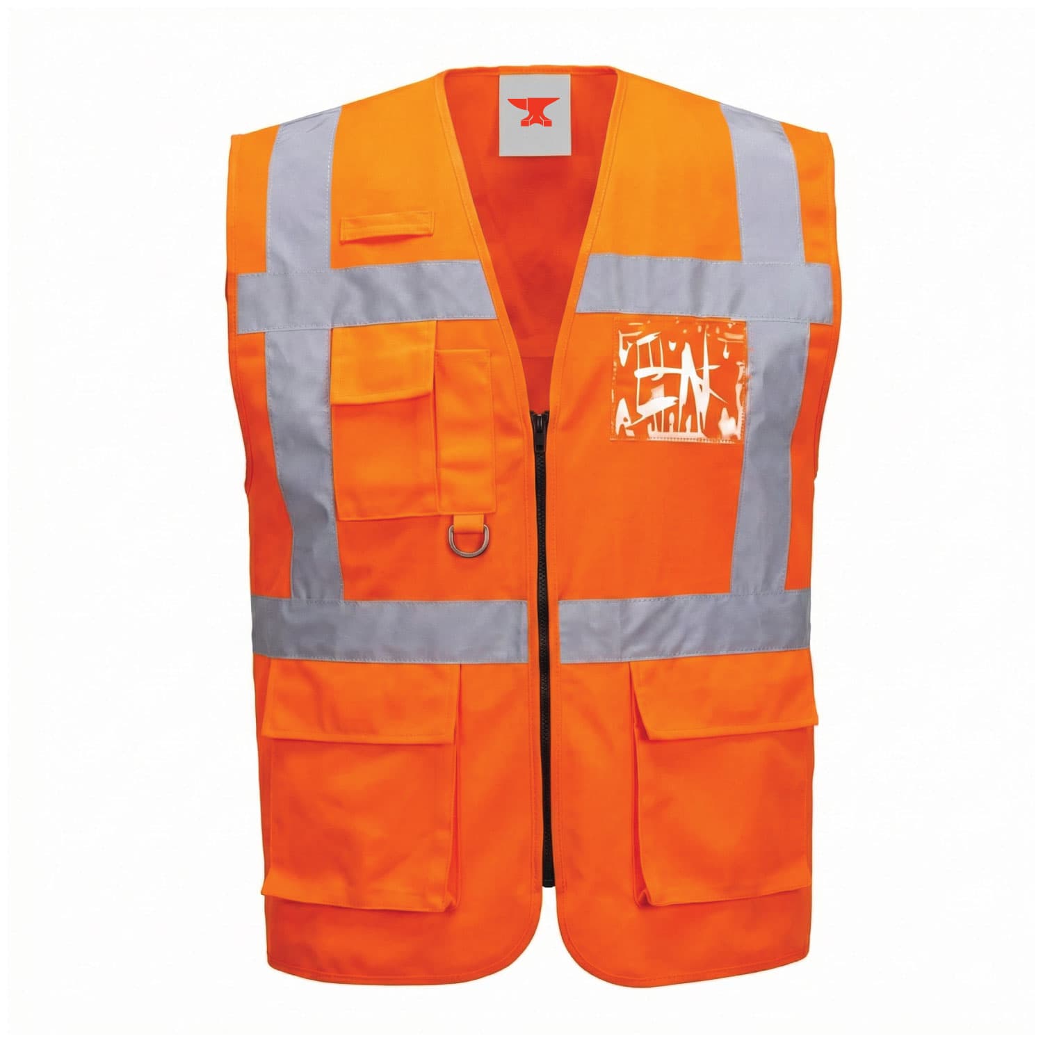 James Forge Hi-Vis Safety Vest Pockets - Orange