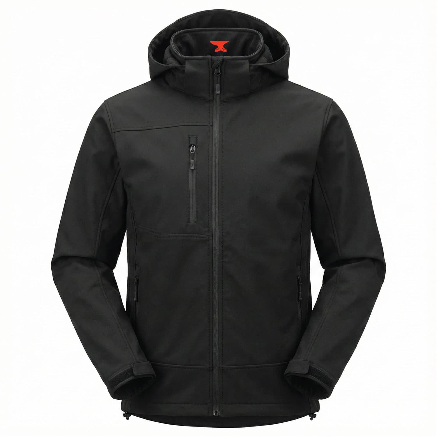 James Forge Soft Shell Jacket with Hood - Black
